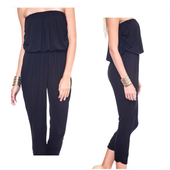 Hipfinds Pants - Classic Flowy Strapless Romper 1 Left